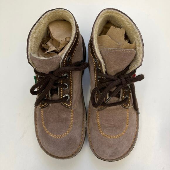 Kickers Suede Kicklegend Unisex Classic Fleece Lined Ankle Boots - Size 38/US7 - Picture 5 of 9